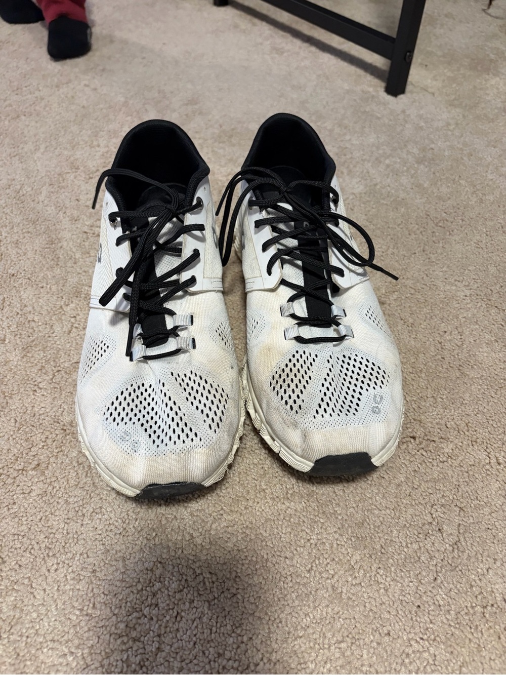 On Running Men's Athletic Shoes in White and Black